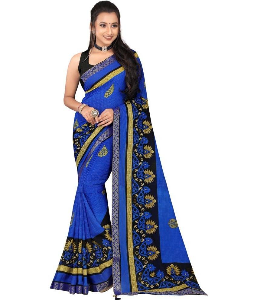 LEELAVATI Georgette Printed Saree With Unstitched Blouse Piece ( Multicolor ) LEELAVATI Georgette Printed Saree With Unstitched Blouse Piece ( Multicolor )