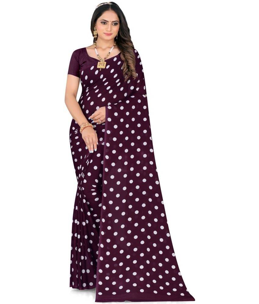 LEELAVATI Georgette Printed Saree With Unstitched Blouse Piece ( Purple ) LEELAVATI Georgette Printed Saree With Unstitched Blouse Piece ( Purple )