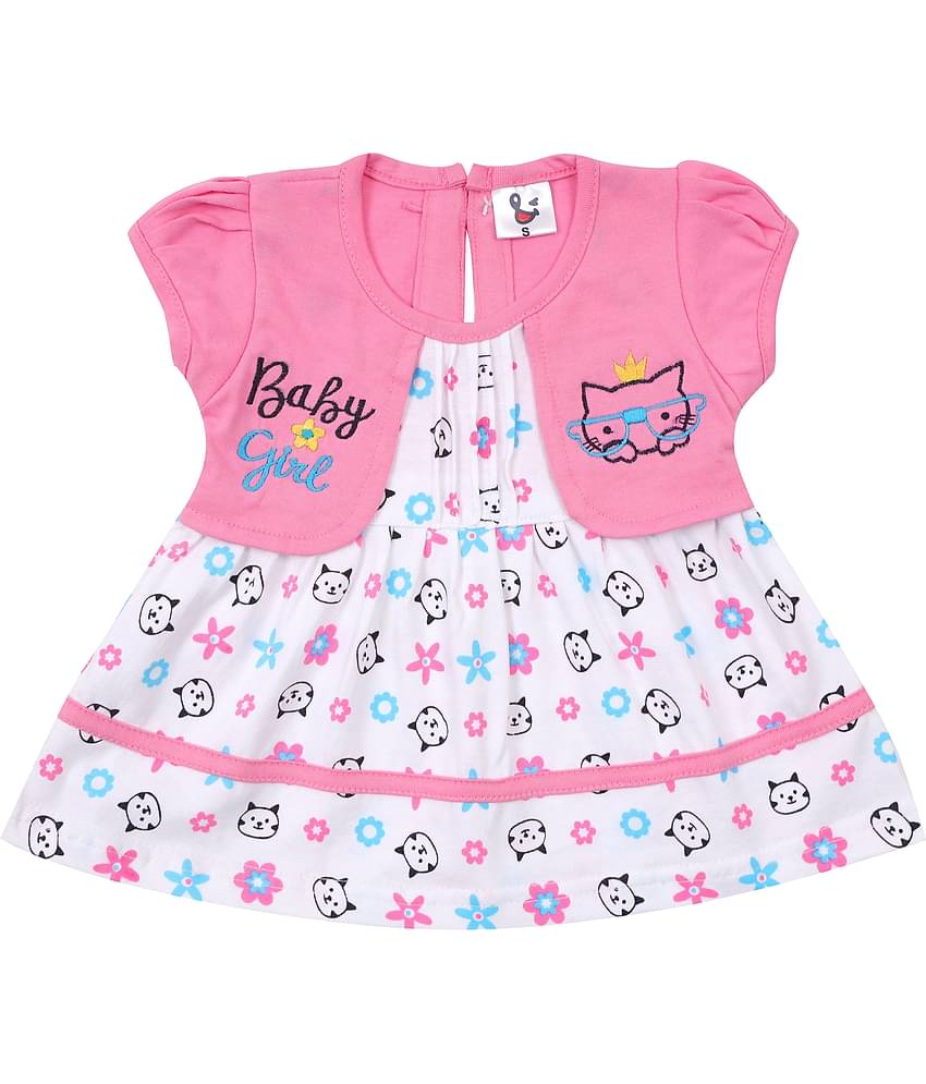 NammaBaby Pack of 1 Baby Girls Cotton Frock ( Pink )