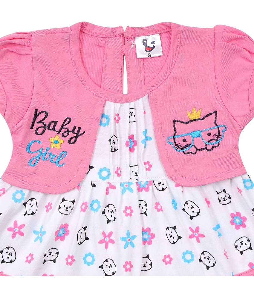 NammaBaby Pack of 1 Baby Girls Cotton Frock ( Pink )