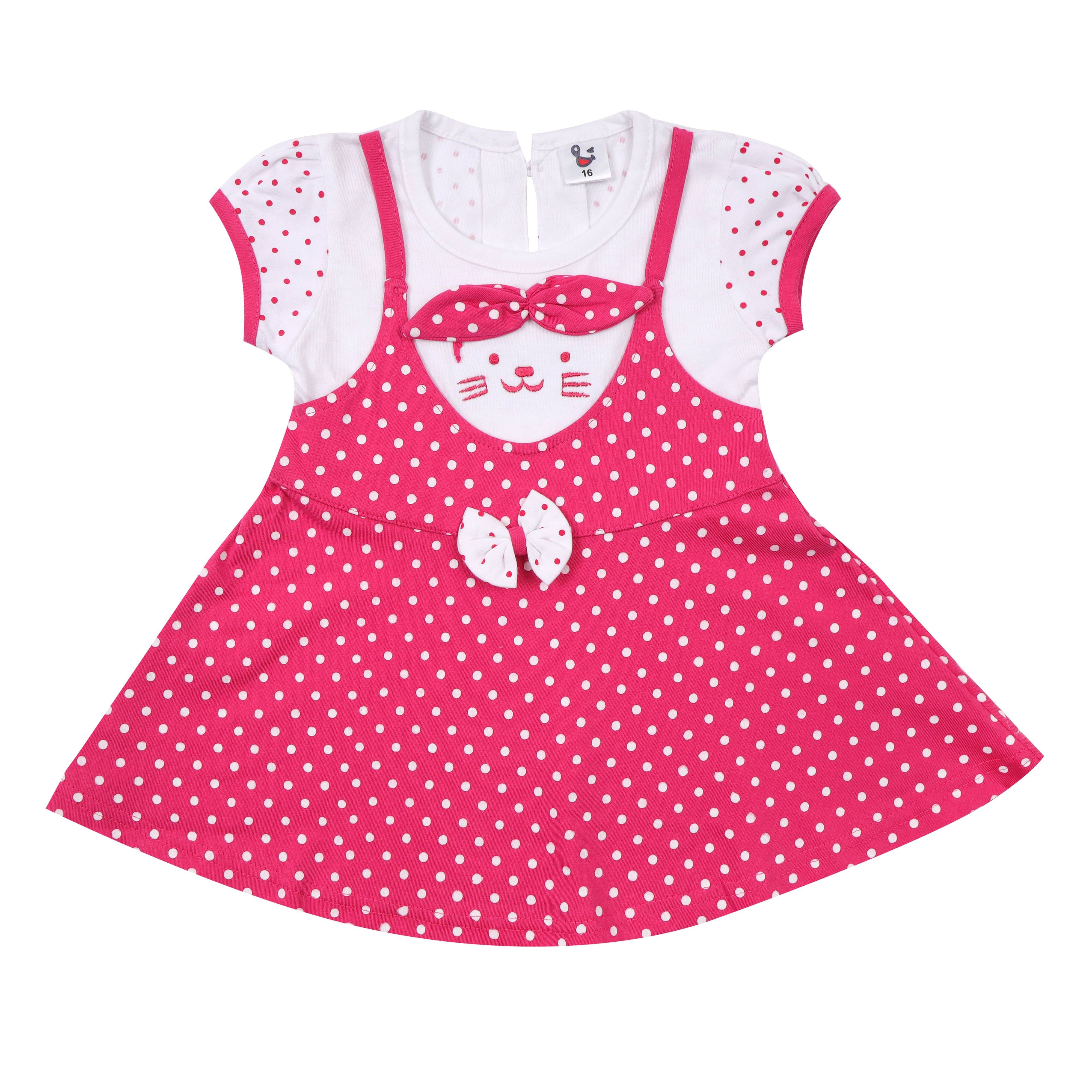     			NammaBaby Pack of 1 Baby Girls Cotton Frock ( Pink )