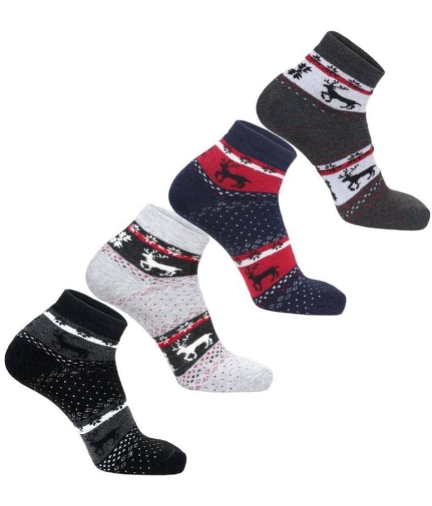     			Onisum - Cotton Men's Self Design Multicolor Ankle Length Socks ( Pack of 4 )