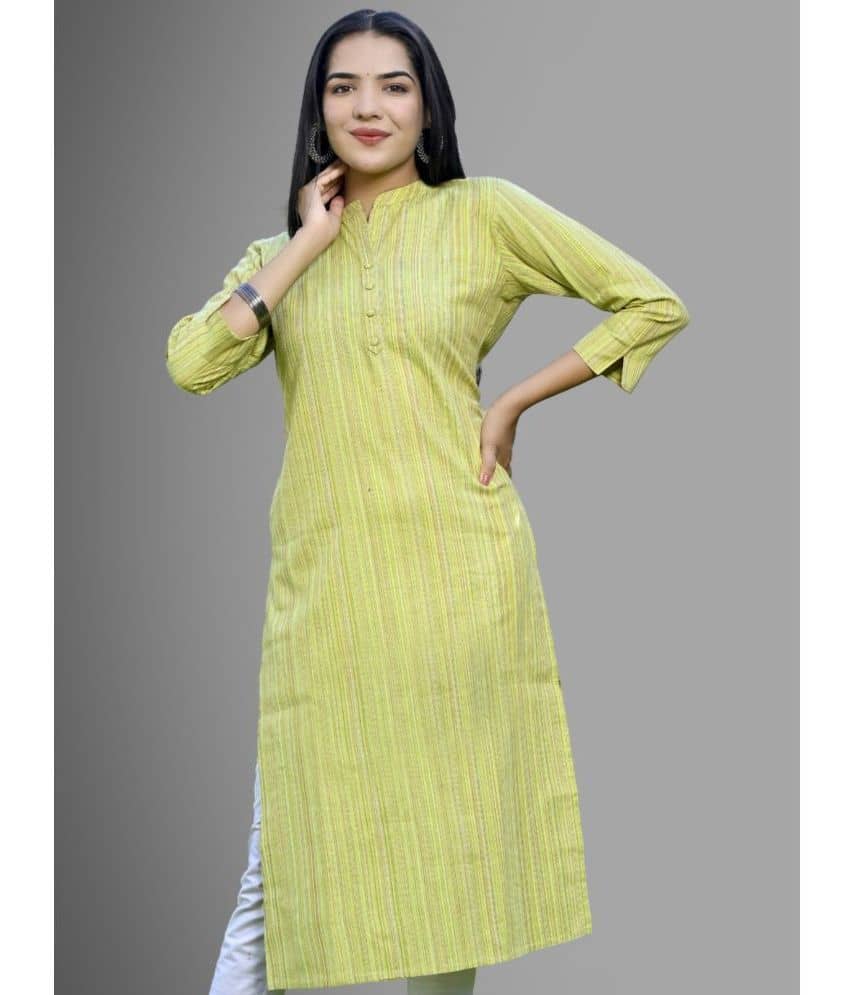 QuaClo - Green Cotton Women's Straight Kurti ( Pack of 1 ) - Kurtis, Tunics | Buy online on ZillyBuy