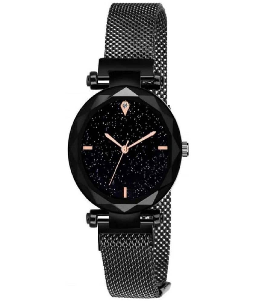 Renaissance Traders - Black Metal Analog Womens Watch
