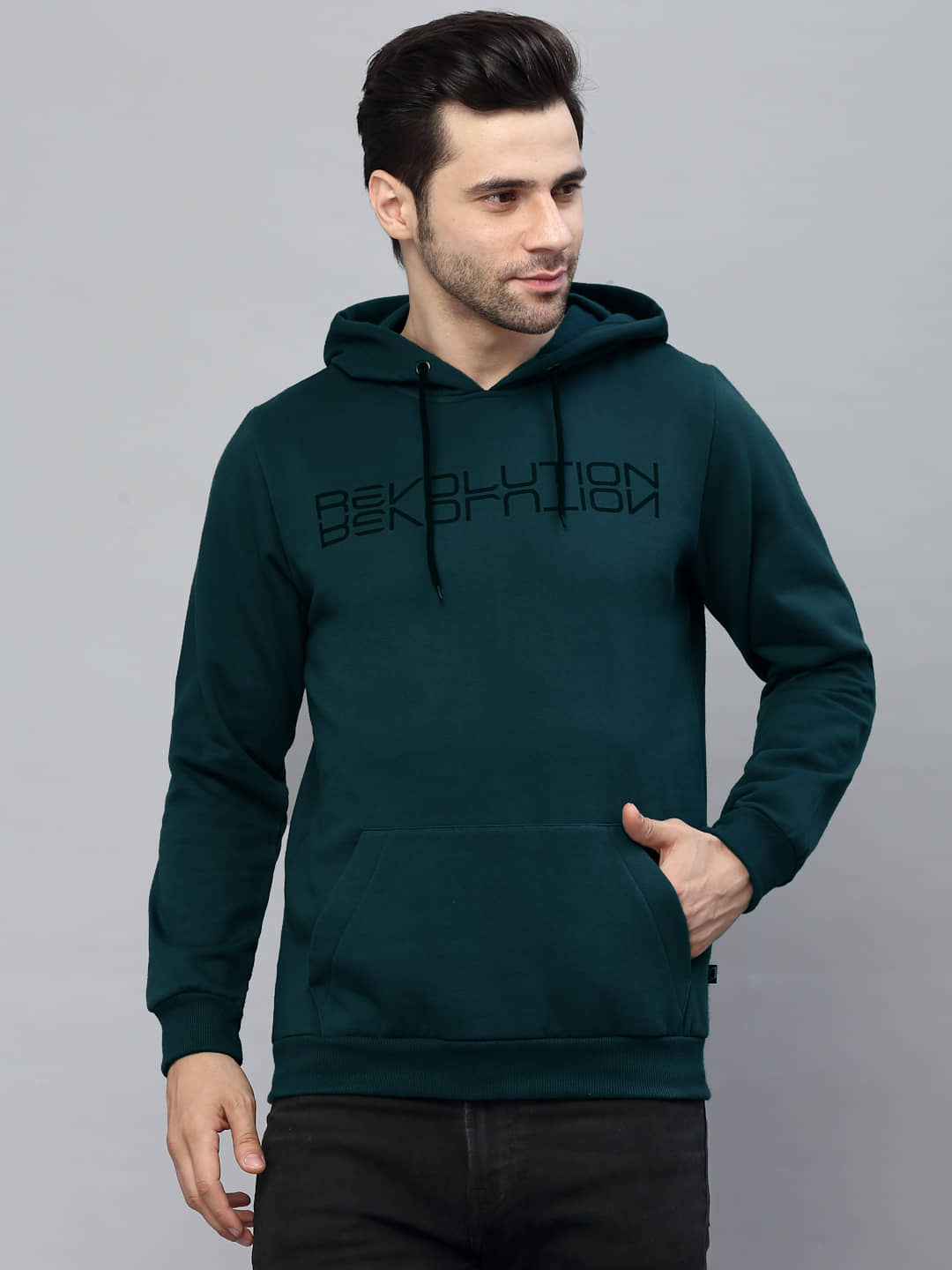 Rigo - Teal Fleece Regular Fit Men's Sweatshirt ( Pack of 1 )