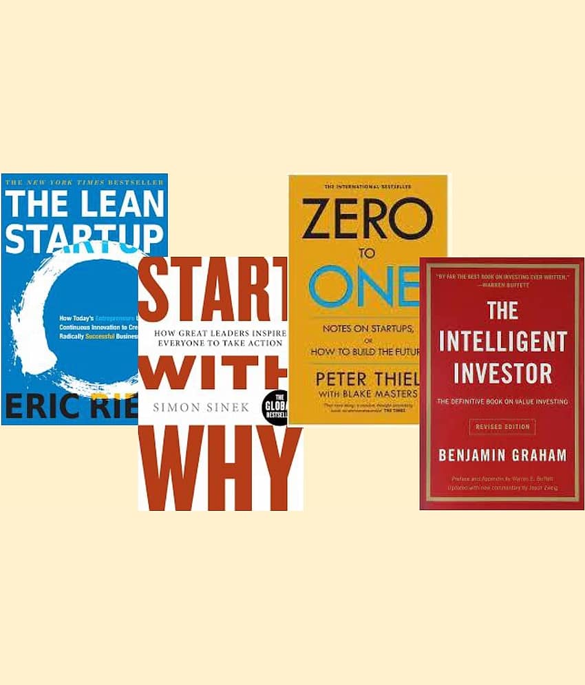The Lean Startup + Start With Why + Zero To One + The Intelligent Investor - Stationery | Buy online on ZillyBuy