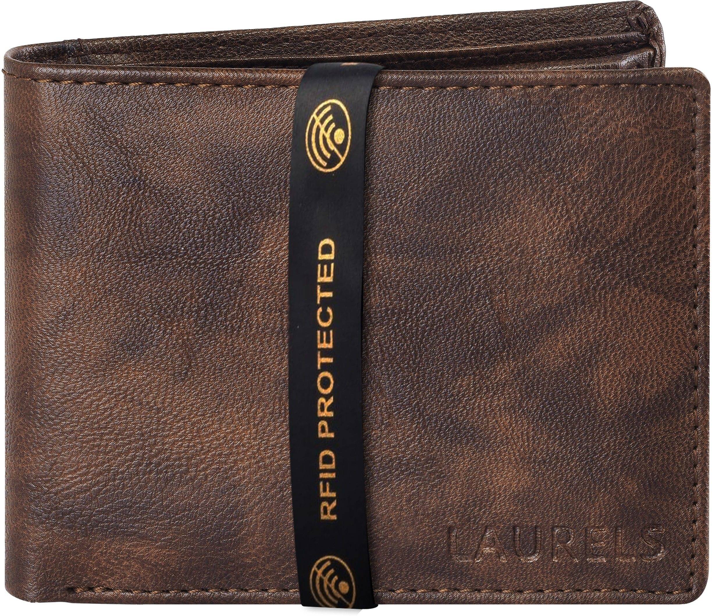     			Walrus PU RFID Protected Brown Wallet (Men's Purse)