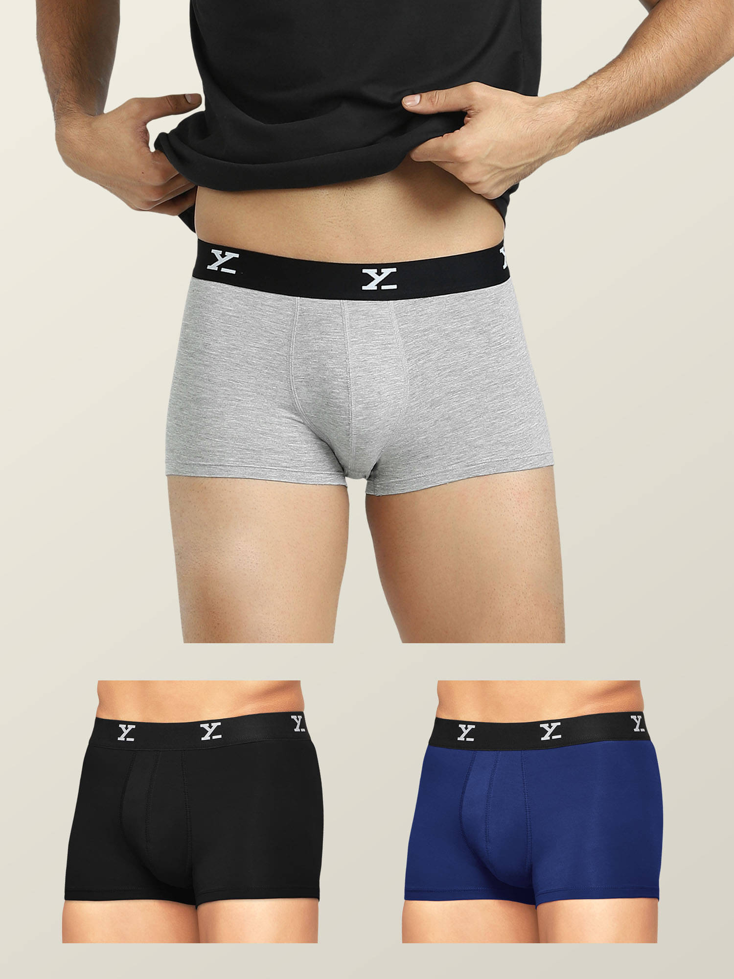     			XYXX Pack of 3 Modal Trunks For Men's ( Multicolor )