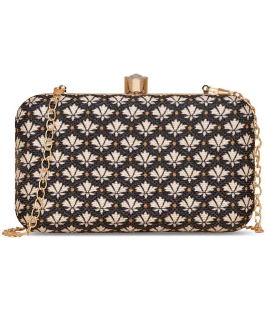 Zouk - Multicolor Jute Box Clutch Zouk - Multicolor Jute Box Clutch