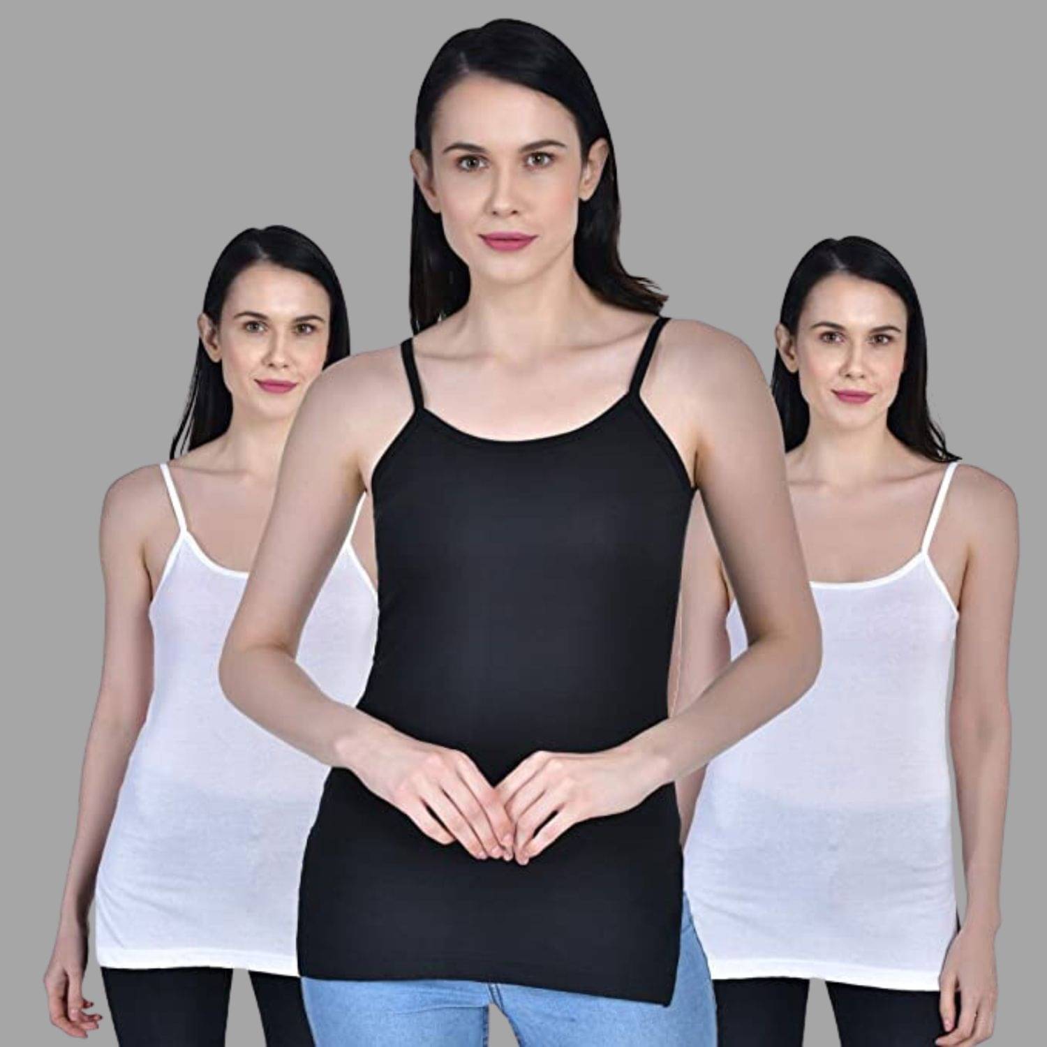 AIMLY Cotton Camisoles - White Pack of 3 AIMLY Cotton Camisoles - White Pack of 3