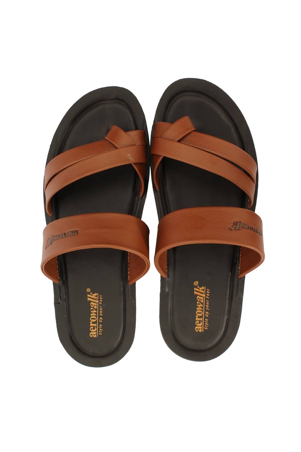     			Aerowalk - Brown Men's Leather Slipper
