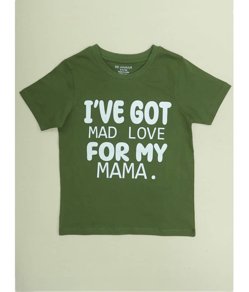Be Awara Pack of 4 Boys Cotton T-Shirt ( Green )