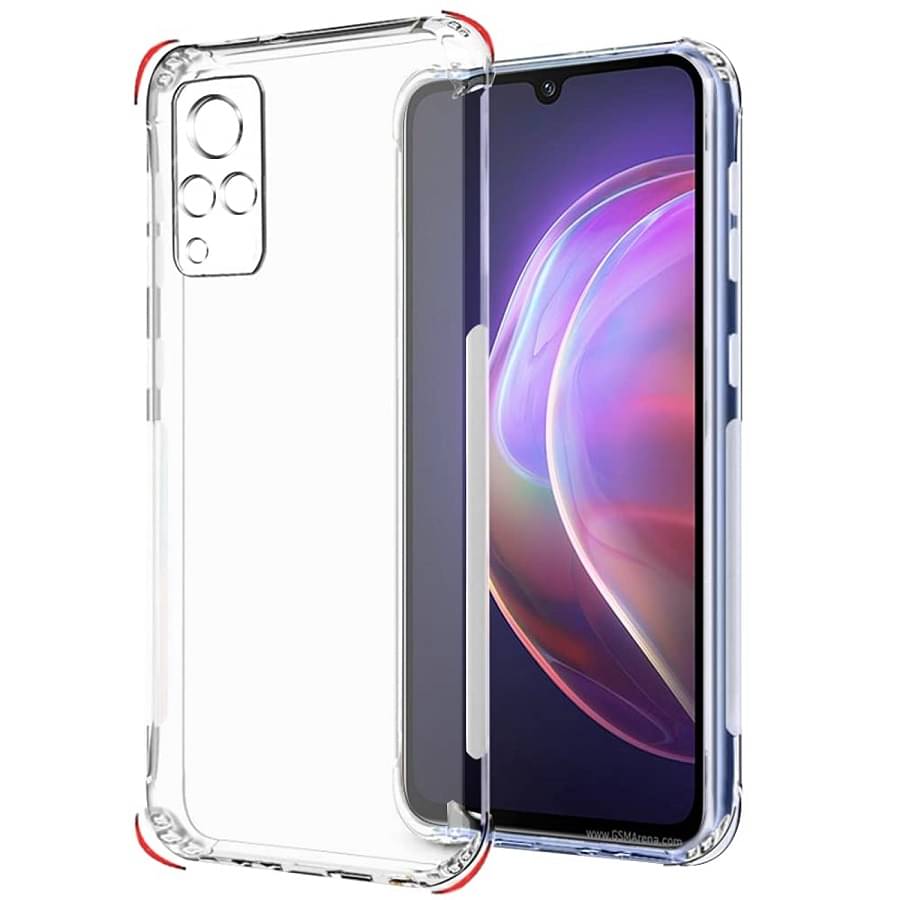     			Case Vault Covers - Transparent Silicon Silicon Soft cases Compatible For Vivo V21 ( Pack of 1 )