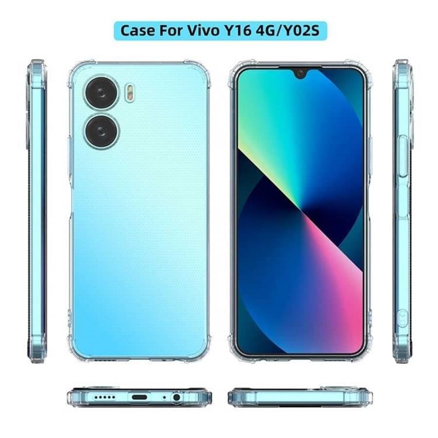     			Case Vault Covers - Transparent Silicon Silicon Soft cases Compatible For Vivo Y16 ( Pack of 1 )