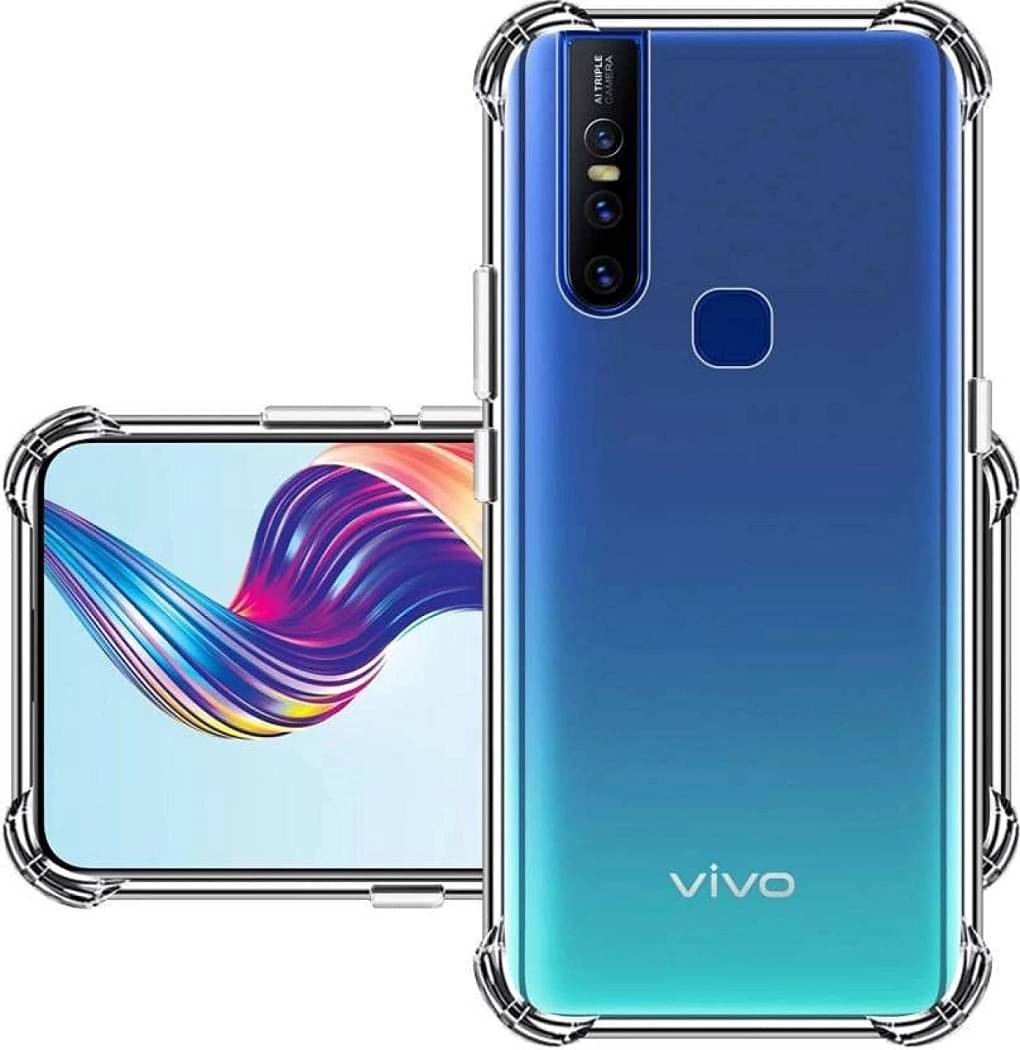     			Case Vault Covers - Transparent Silicon Silicon Soft cases Compatible For Vivo V15 ( Pack of 1 )