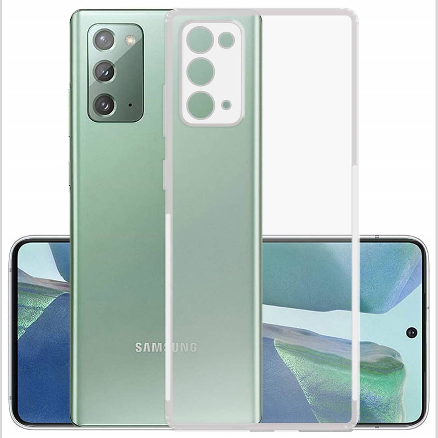     			Case Vault Covers - Transparent Silicon Silicon Soft cases Compatible For Samsung Galaxy Note 20 ( Pack of 1 )