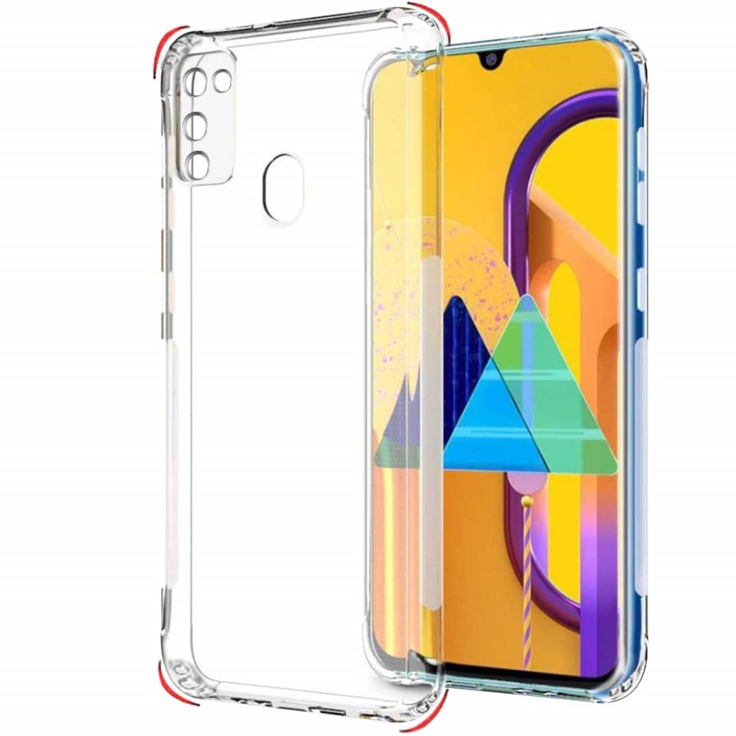     			Case Vault Covers - Transparent Silicon Silicon Soft cases Compatible For Samsung Galaxy M21 2021 ( Pack of 1 )