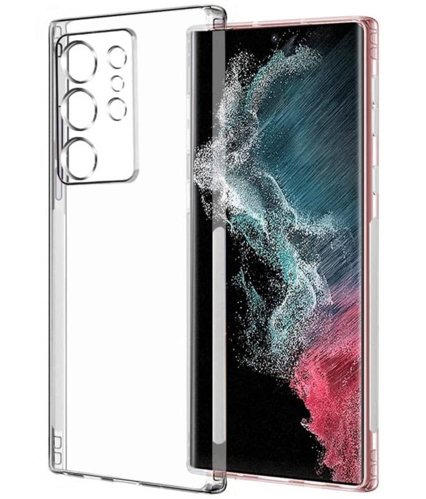     			Case Vault Covers - Transparent Silicon Silicon Soft cases Compatible For Samsung Galaxy S22 Ultra ( Pack of 1 )