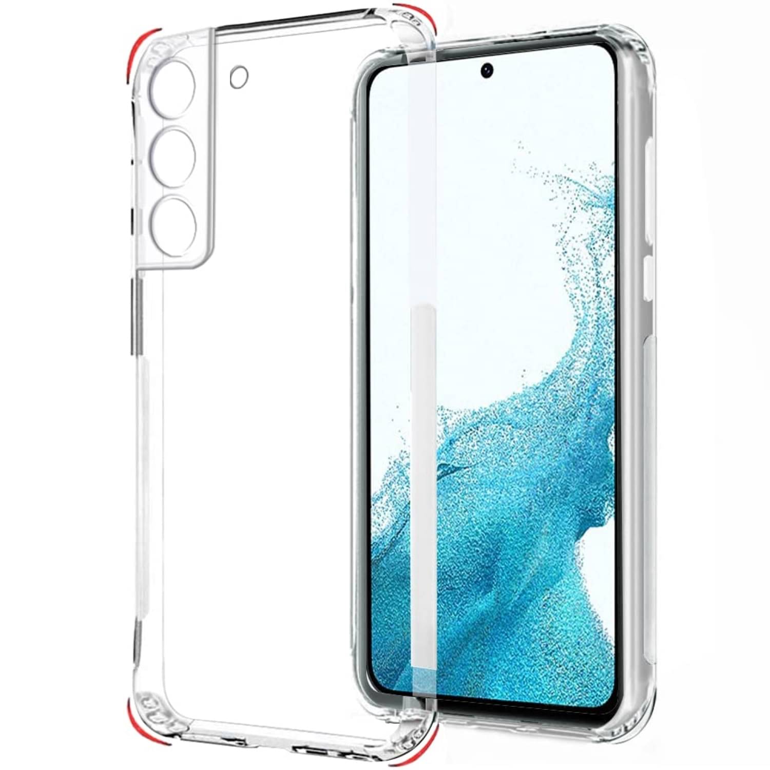     			Case Vault Covers - Transparent Silicon Silicon Soft cases Compatible For Samsung Galaxy S22 ( Pack of 1 )