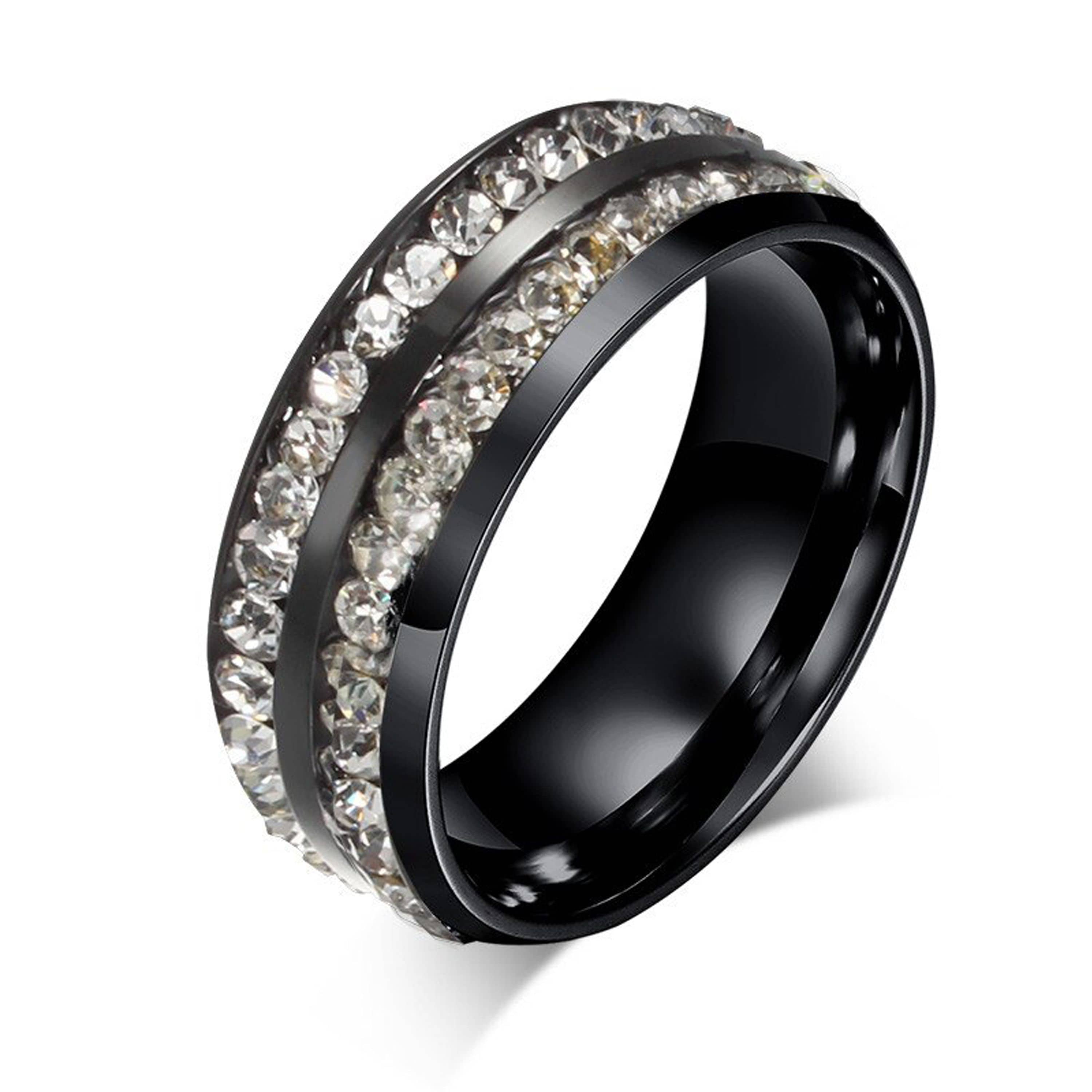 FASHION FRILL - Black Rings ( Pack of 1 )
