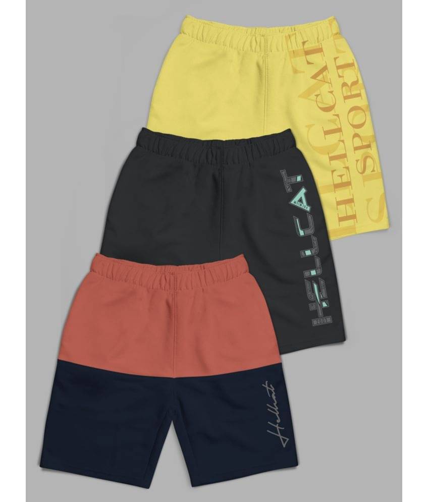     			HELLCAT Pack of 3 Girls Cotton Blend Hot Pants ( Multicolor )