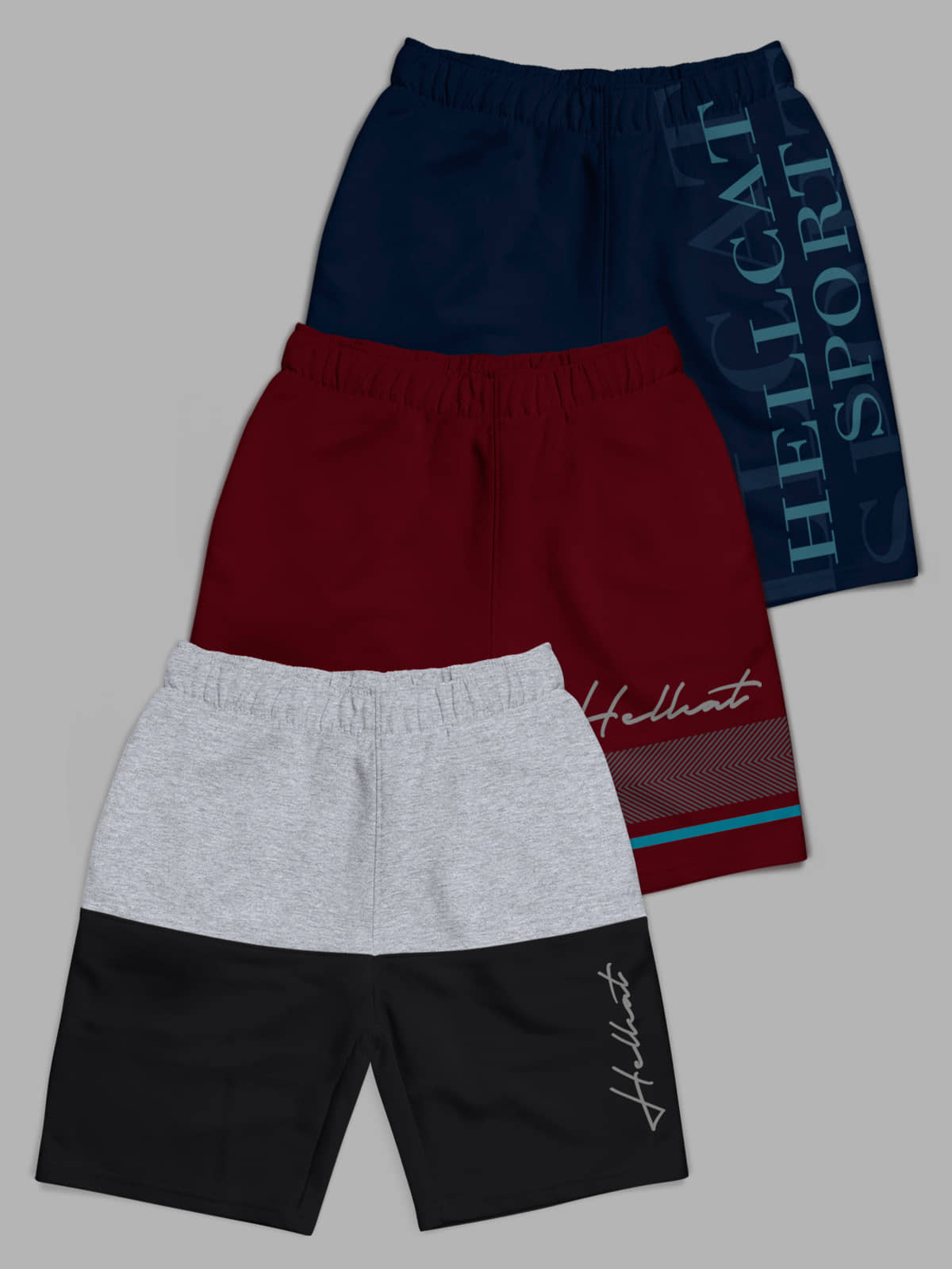 HELLCAT Pack of 3 Girls Cotton Blend Hot Pants ( Multicolor ) - Shorts | Buy online on ZillyBuy