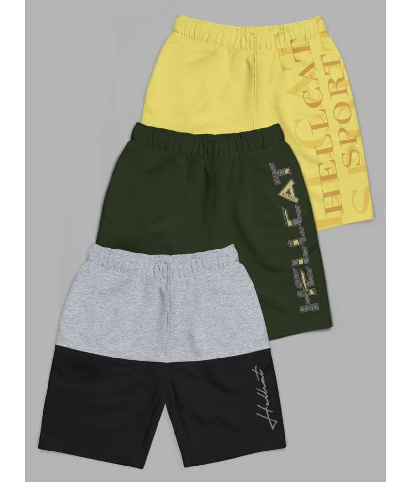     			HELLCAT Pack of 3 Girls Cotton Blend Hot Pants ( Multicolor )