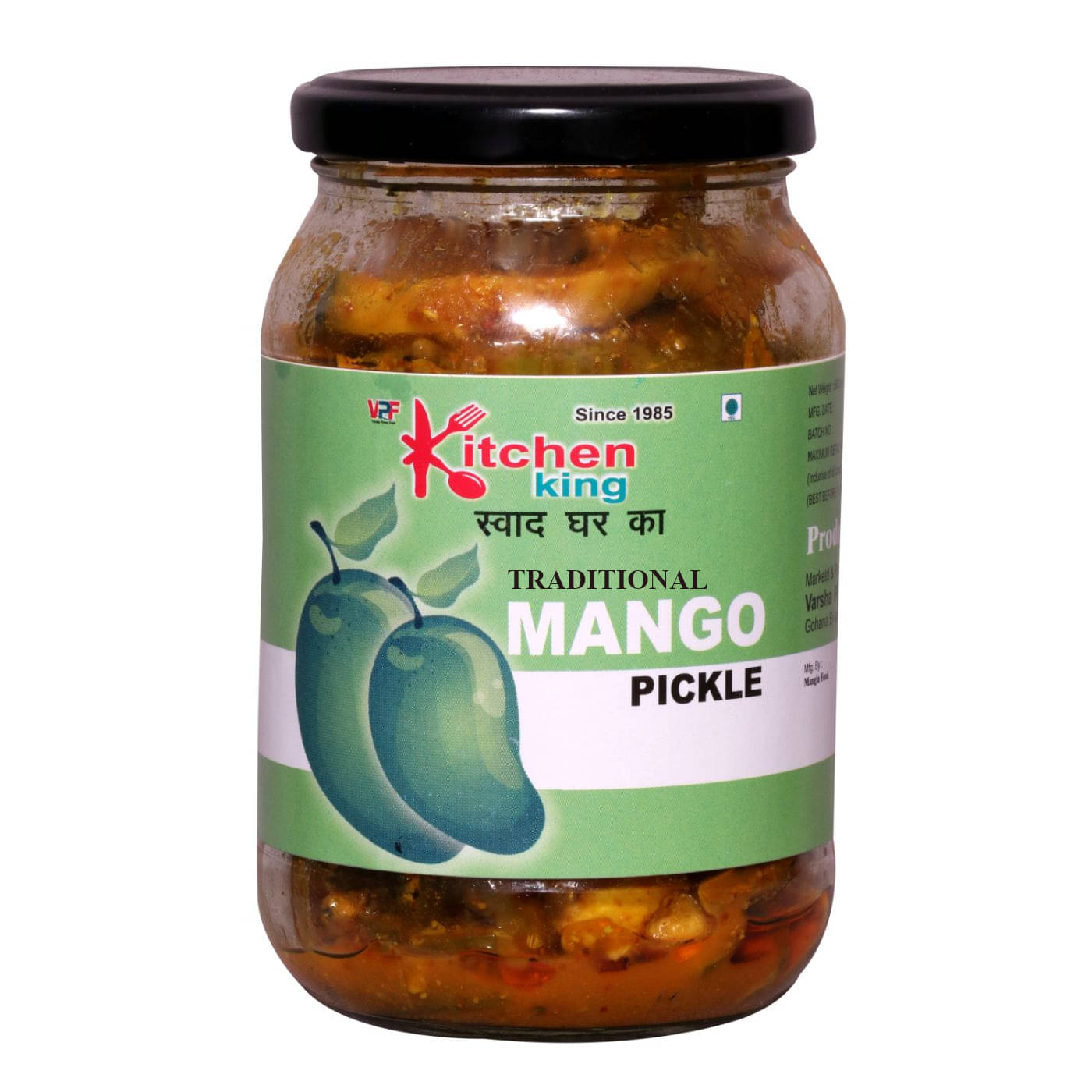     			Kitchen King Since-1985 Traditional Mango Pickle (Real Taste of Punjabi Pickle) Premium Pickle Jar| Pickle 500 g