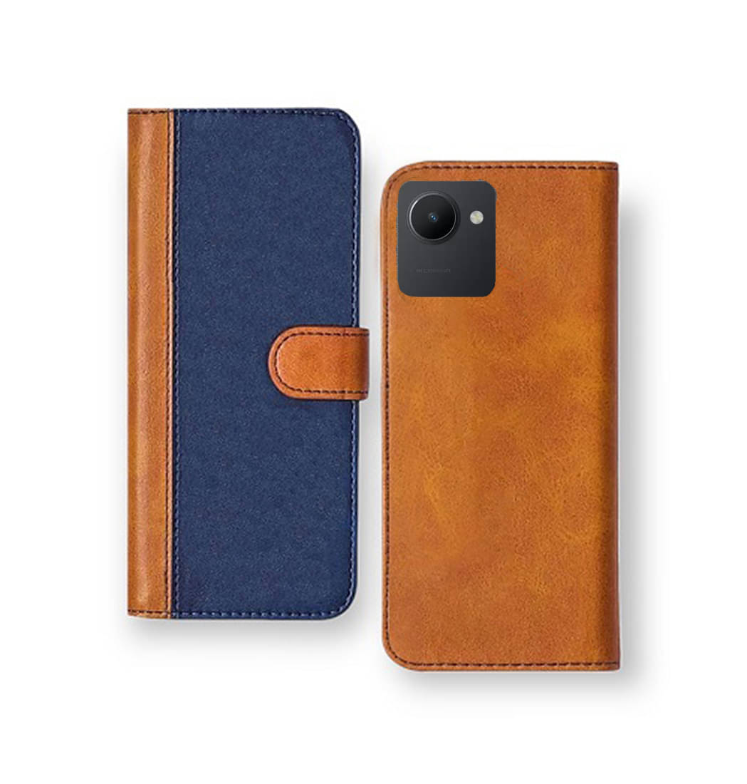     			RGVEEN - Multicolor Artificial Leather Flip Cover Compatible For Realme c30 ( Pack of 1 )