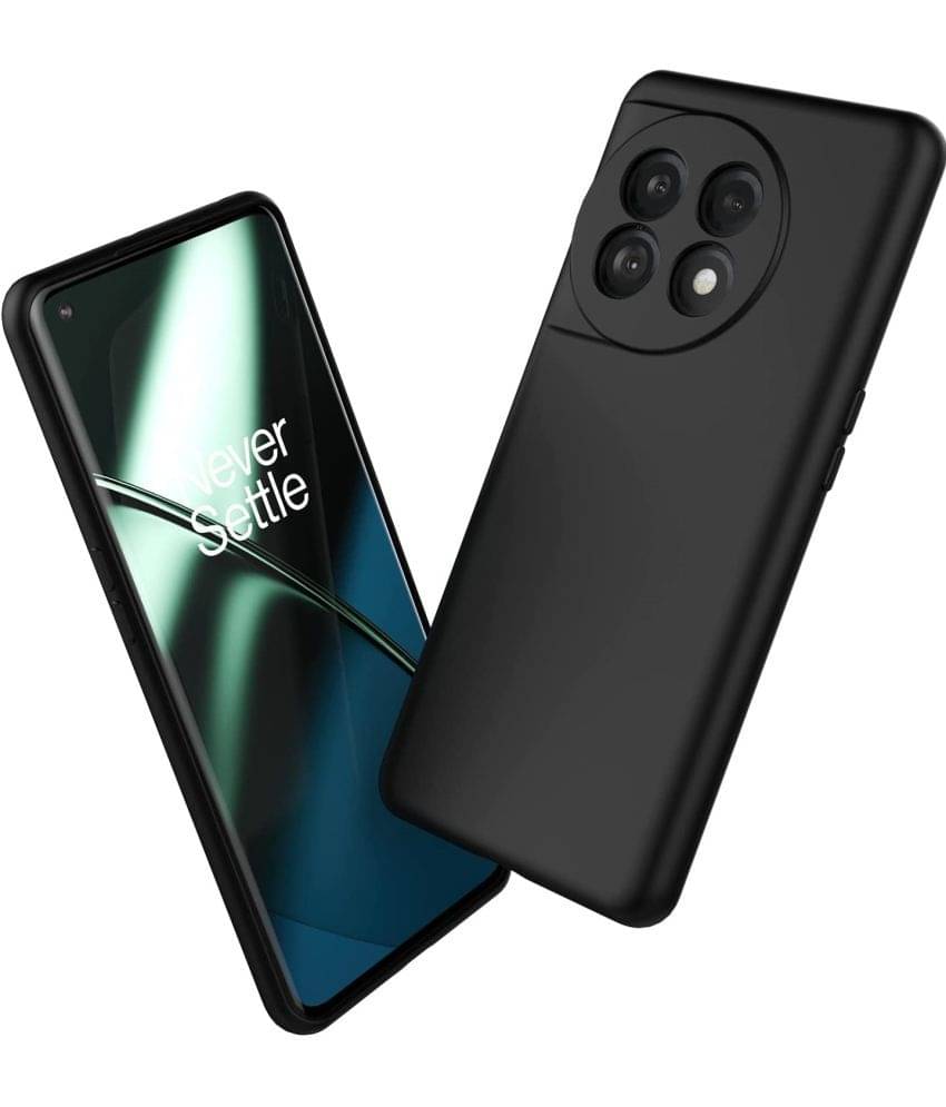 Spectacular Ace - Black Silicon Plain Cases Compatible For One Plus 11 5G ( Pack of 1 )     			Spectacular Ace - Black Silicon Plain Cases Compatible For One Plus 11 5G ( Pack of 1 )