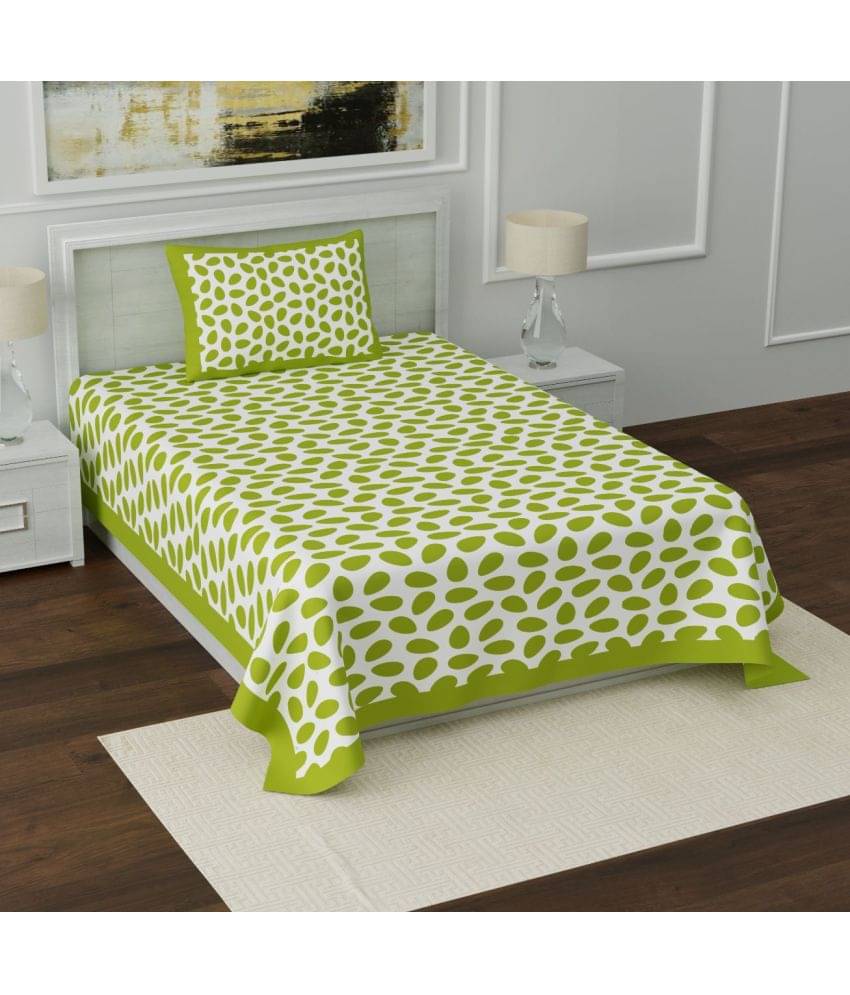 Uniqchoice Cotton Single Bedsheet ( Green ) Uniqchoice Cotton Single Bedsheet ( Green )