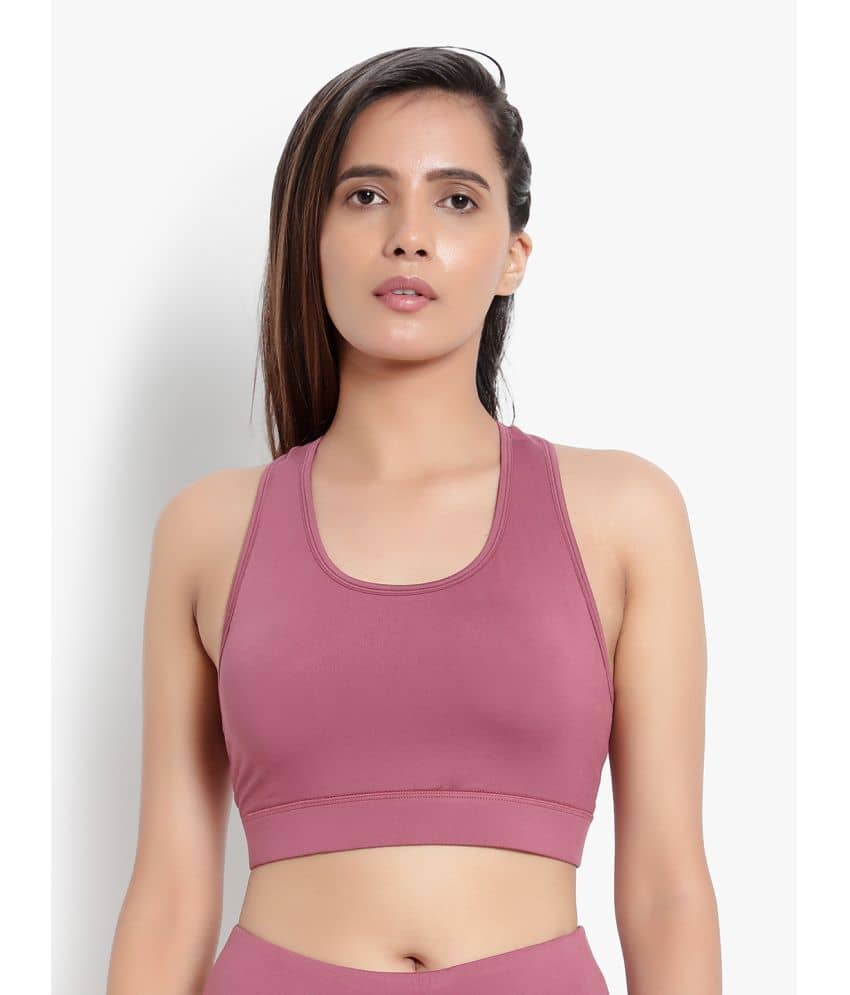 Wearjukebox - Pink Polyester Lightly Padded Women's Sports Bra ( Pack of 1 )