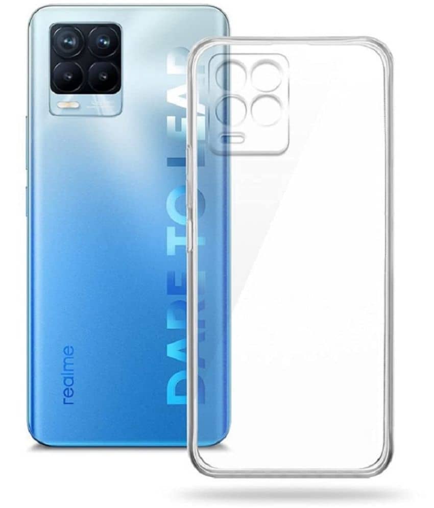 ZAMN - Transparent Silicon Plain Cases Compatible For Realme 8 ( Pack of 1 )