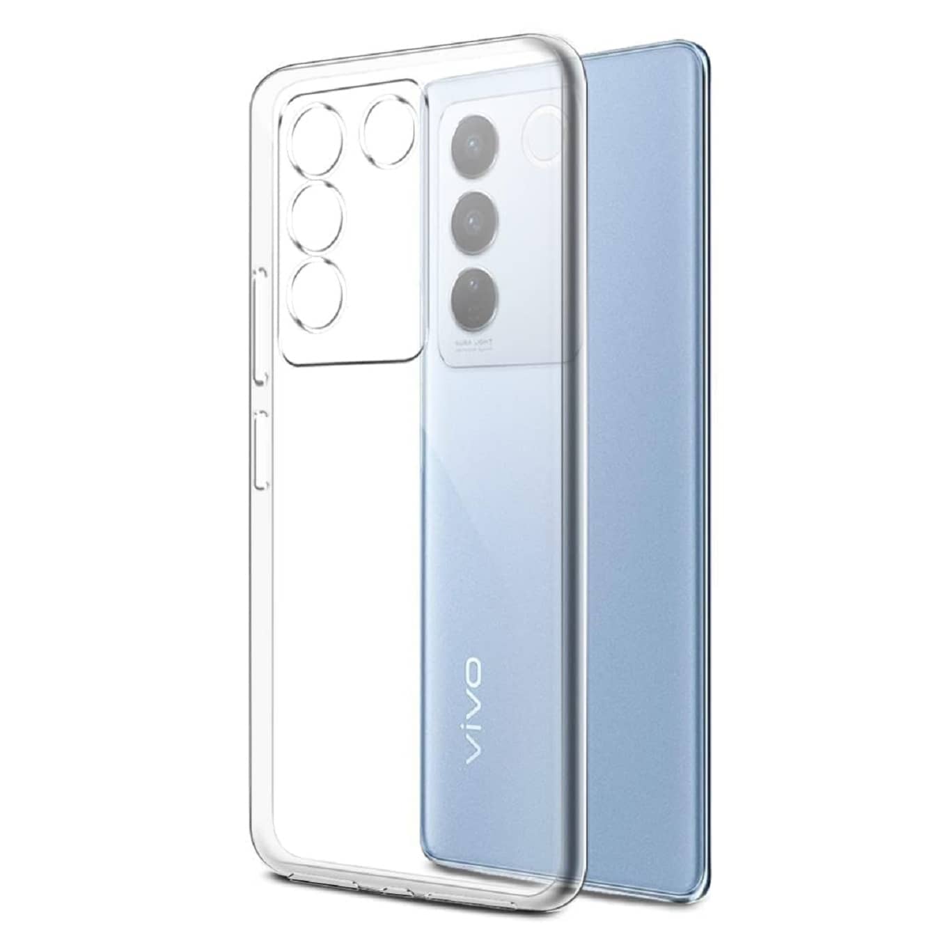 ZAMN - Transparent Silicon Plain Cases Compatible For Vivo V27 Pro ( Pack of 1 )