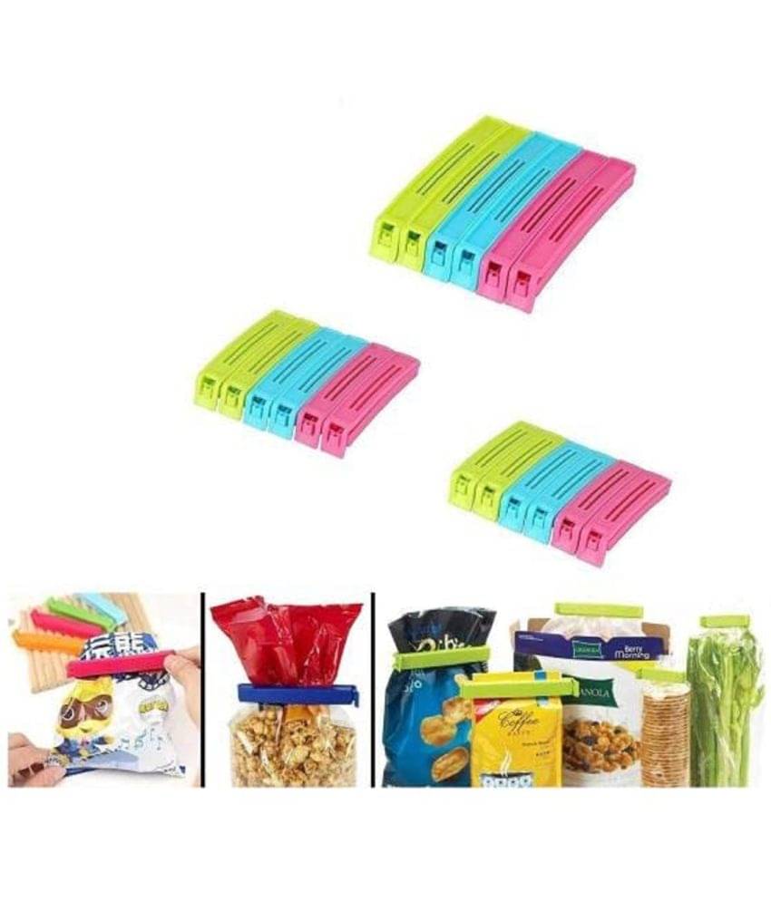     			18Pc Plastic Food Snack Bag Pouch Clip Sealer