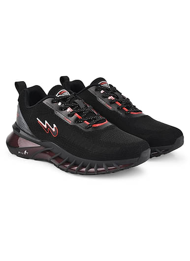 Campus HOOD Black Men's Sports Running Shoes