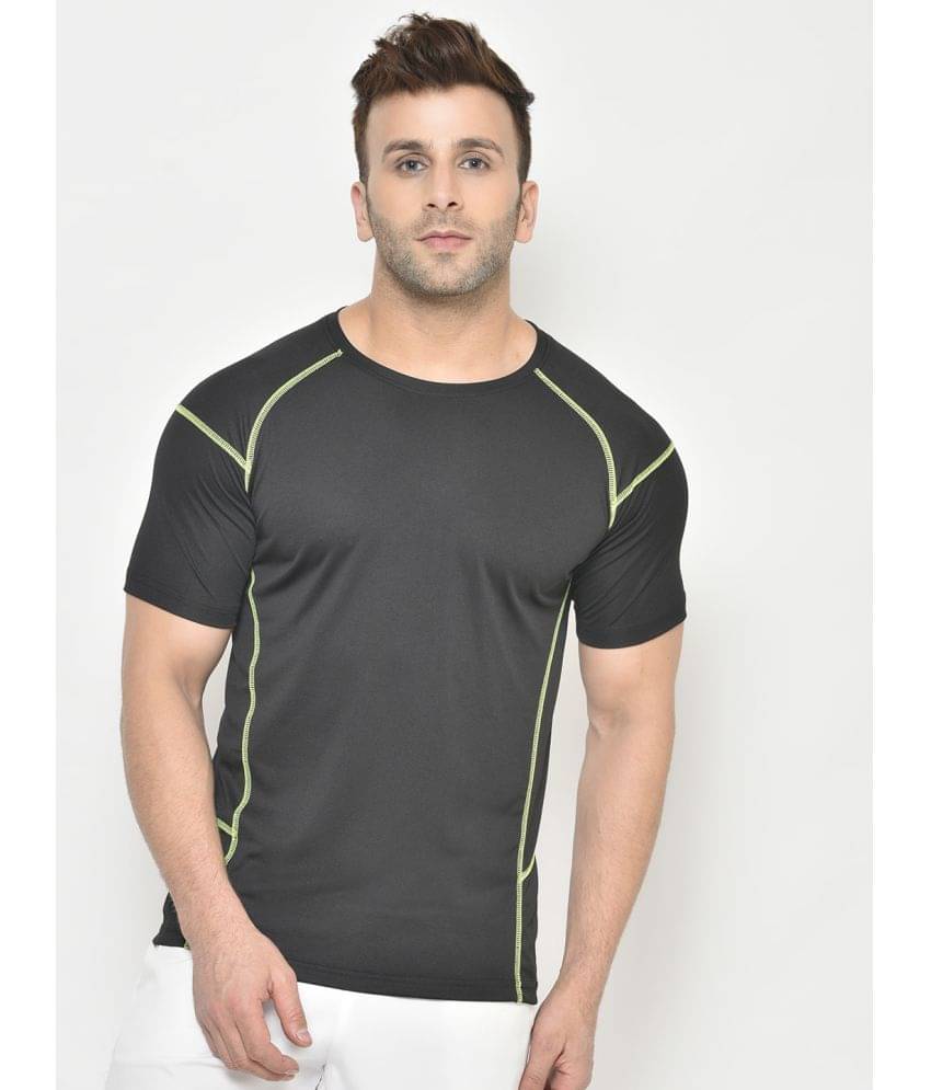 Chkokko - Black Polyester Regular Fit Men's Sports T-Shirt ( Pack of 1 )     			Chkokko - Black Polyester Regular Fit Men's Sports T-Shirt ( Pack of 1 )