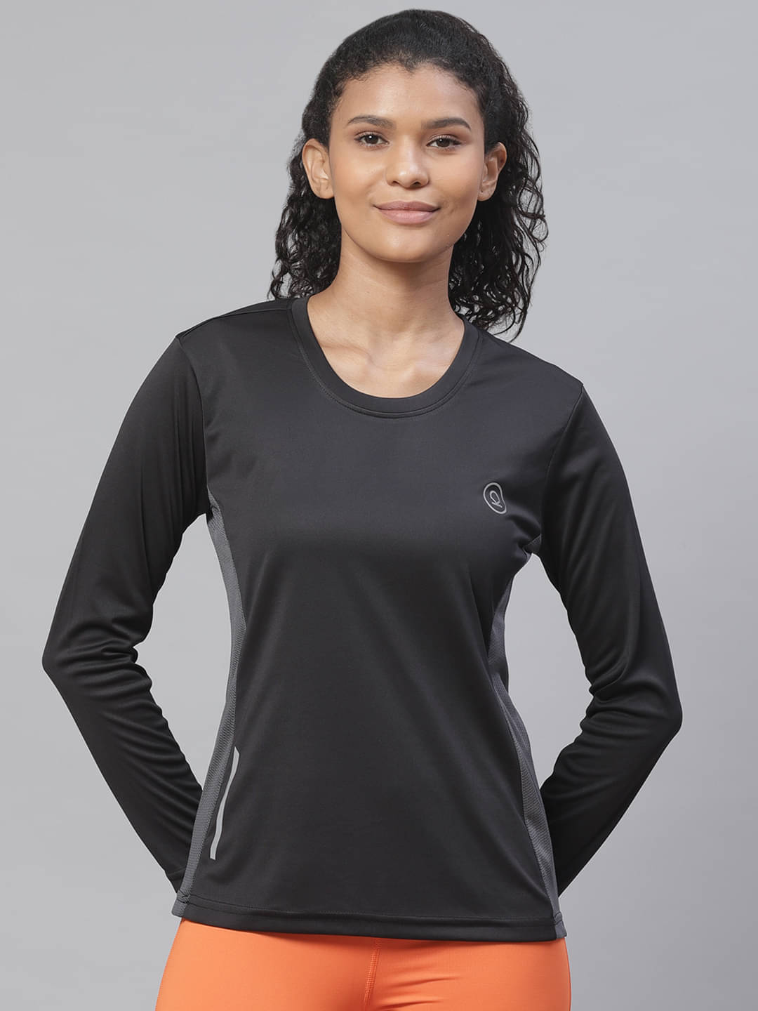     			Chkokko Black Polyester Tees - Single
