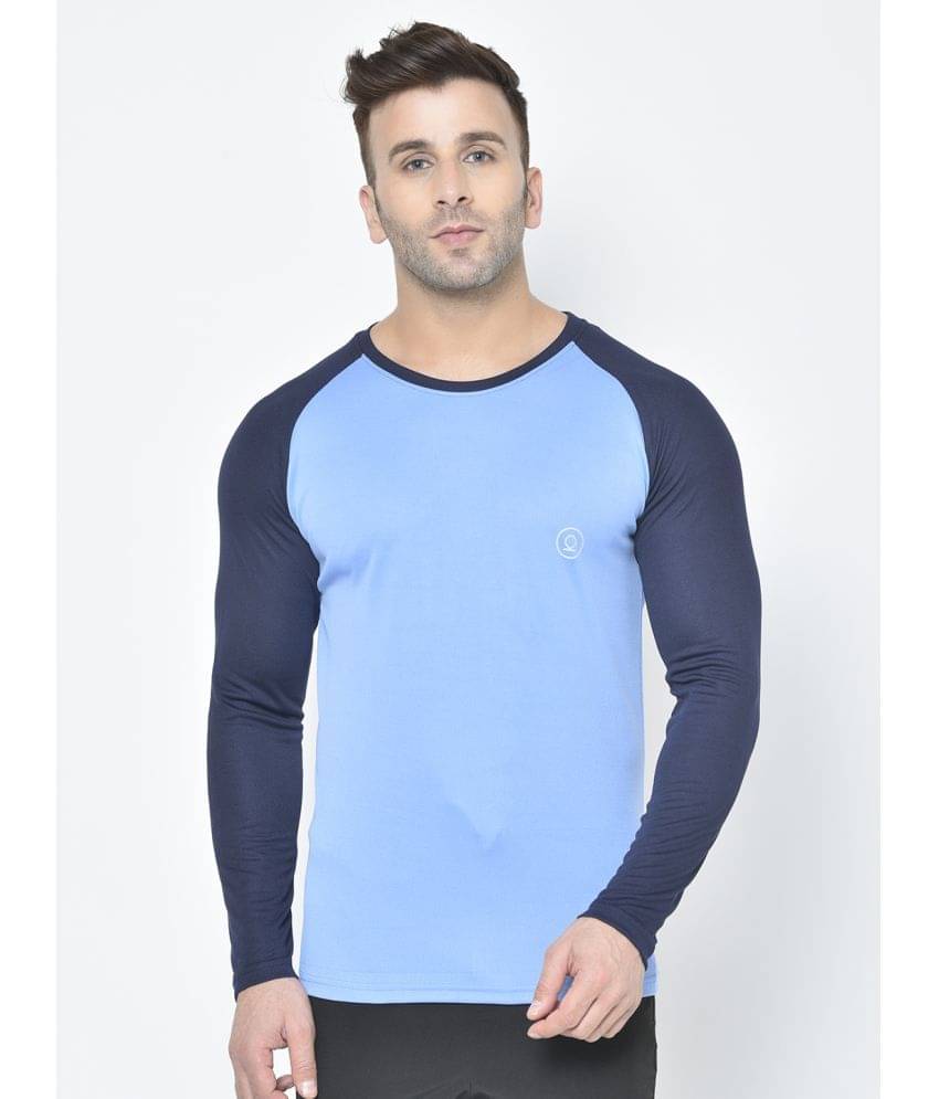 Chkokko - Blue Polyester Regular Fit Men's Sports T-Shirt ( Pack of 1 ) Chkokko - Blue Polyester Regular Fit Men's Sports T-Shirt ( Pack of 1 )