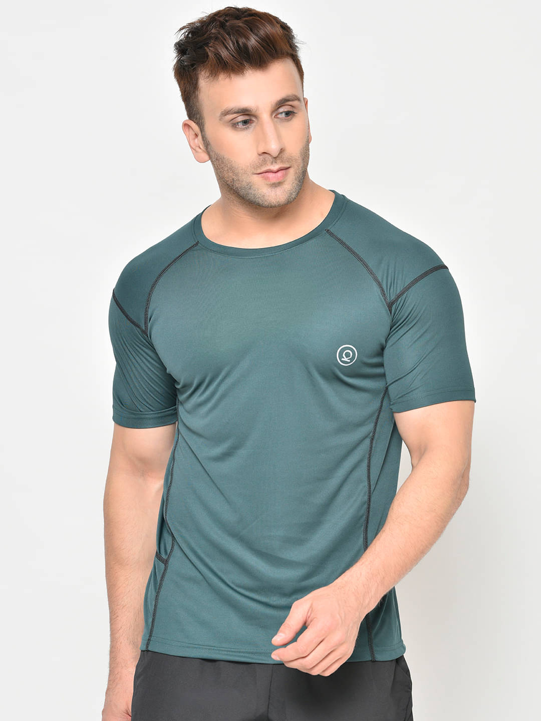 Chkokko - Dark Green Polyester Regular Fit Men's Sports T-Shirt ( Pack of 1 ) Chkokko - Dark Green Polyester Regular Fit Men's Sports T-Shirt ( Pack of 1 )