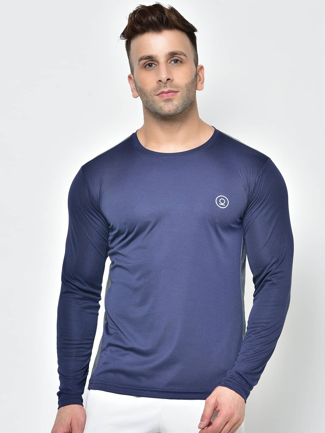     			Chkokko - Navy Polyester Regular Fit Men's Sports T-Shirt ( Pack of 1 )