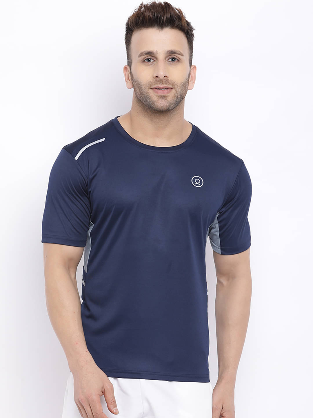     			Chkokko - Navy Polyester Regular Fit Men's Sports T-Shirt ( Pack of 1 )
