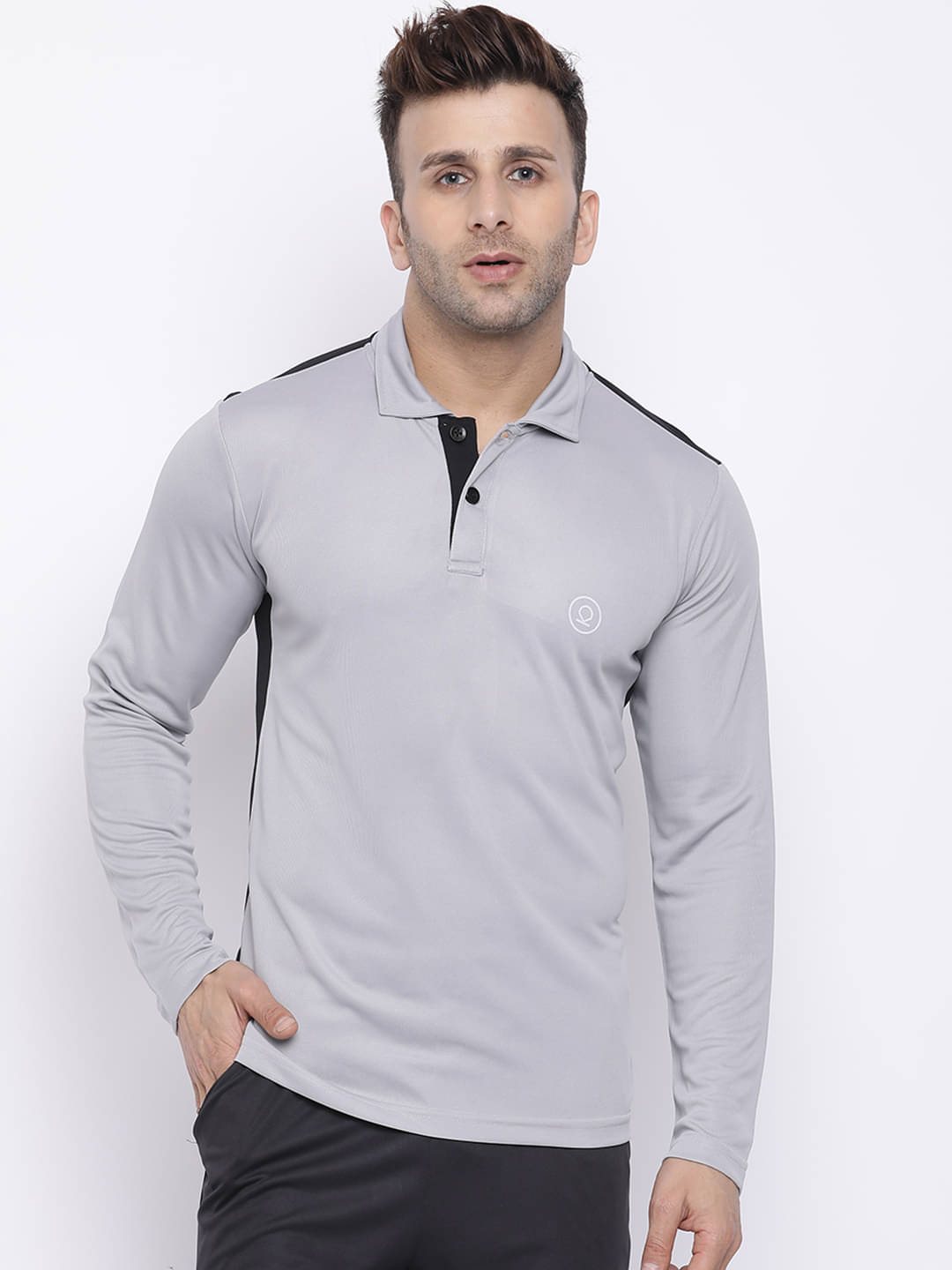 Chkokko - Silver Polyester Regular Fit Men's Sports T-Shirt ( Pack of 1 ) Chkokko - Silver Polyester Regular Fit Men's Sports T-Shirt ( Pack of 1 )