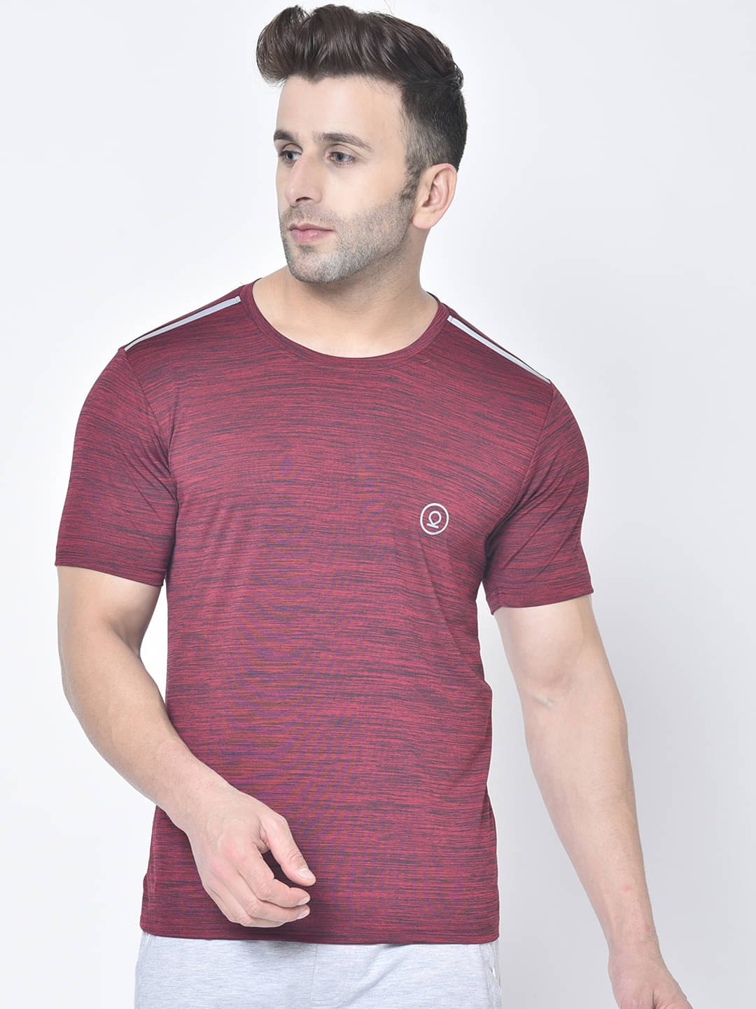 Chkokko - Wine Polyester Regular Fit Men's Sports T-Shirt ( Pack of 1 ) Chkokko - Wine Polyester Regular Fit Men's Sports T-Shirt ( Pack of 1 )