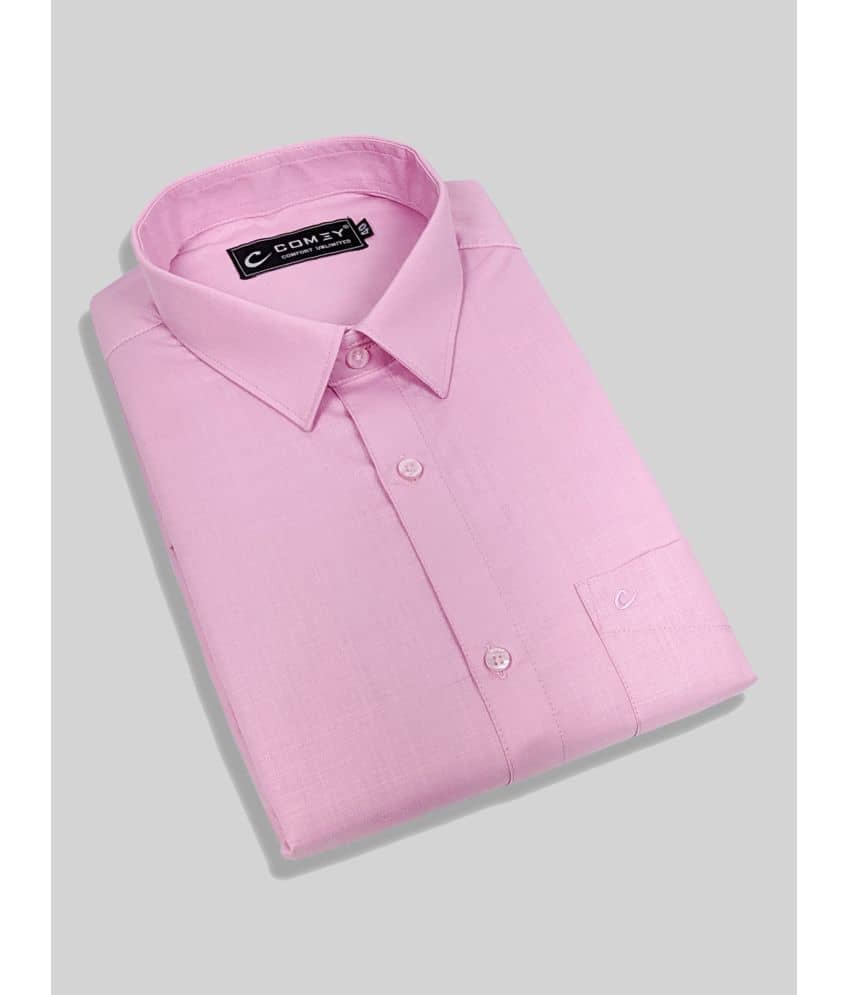Comey Cotton Blend Regular Fit Full Sleeves Men's Formal Shirt - Brown ( Pack of 1 )