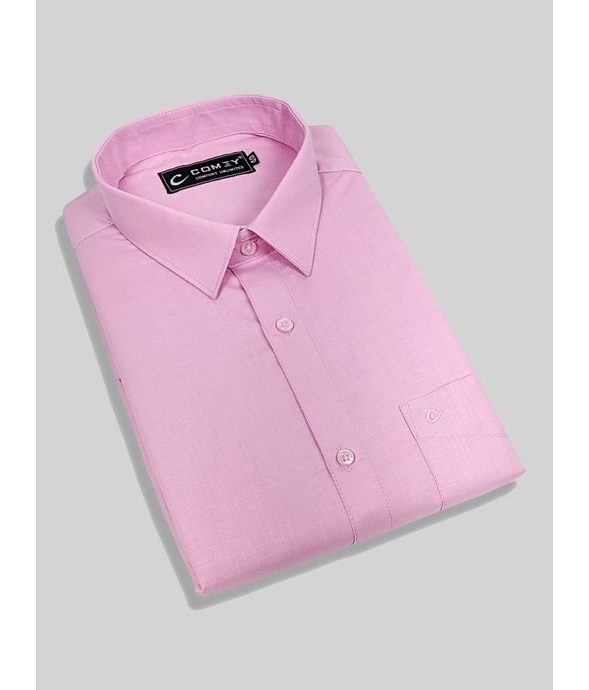 Comey Cotton Blend Regular Fit Full Sleeves Men's Formal Shirt - Brown ( Pack of 1 )