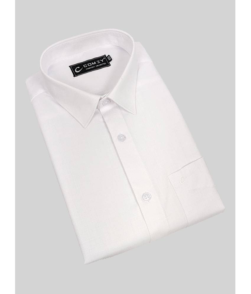     			Comey - White Cotton Blend Regular Fit Men's Formal Shirt ( Pack of 1 )