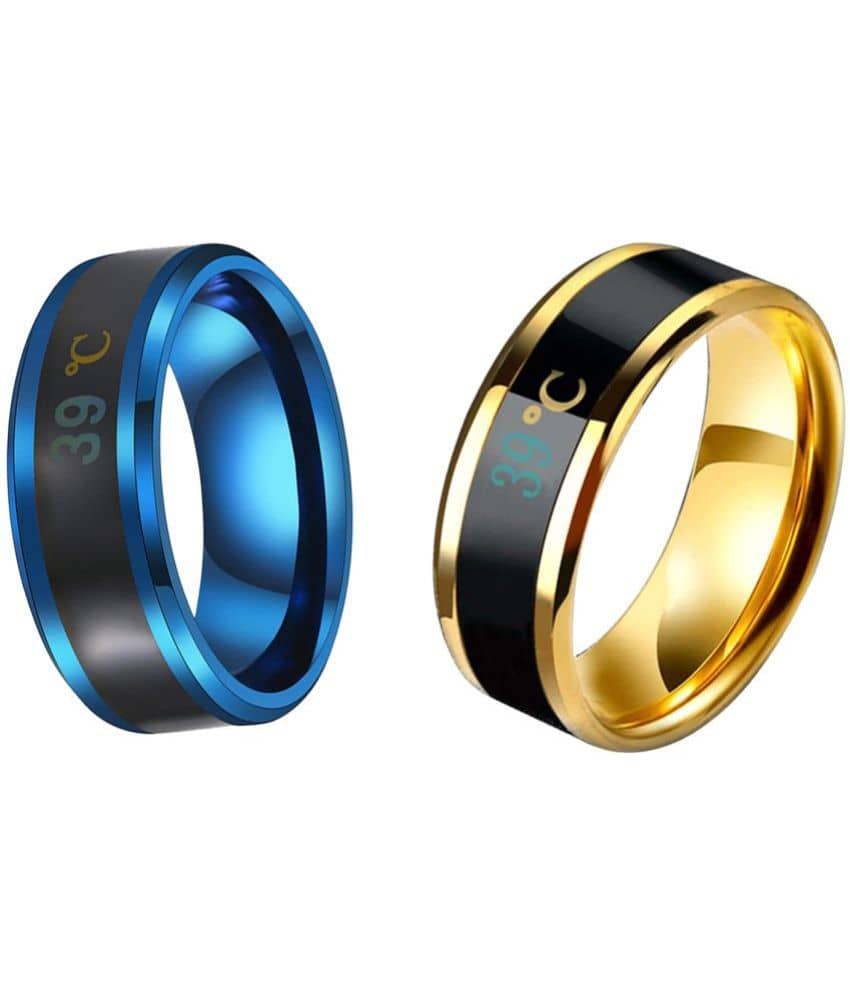 FASHION FRILL - Gold Rings ( Pack of 2 )