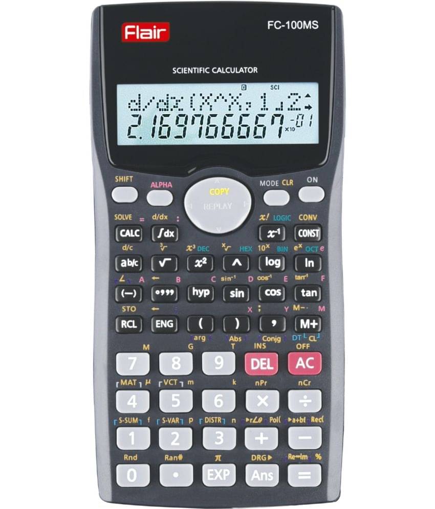 Flair 100 Ms Fc 100Ms Scientific Calculator With 300 Functions 10+2 Digits (Black) Scientific Calculator (14 Digit) Flair 100 Ms Fc 100Ms Scientific Calculator With 300 Functions 10+2 Digits (Black) Scientific Calculator (14 Digit)