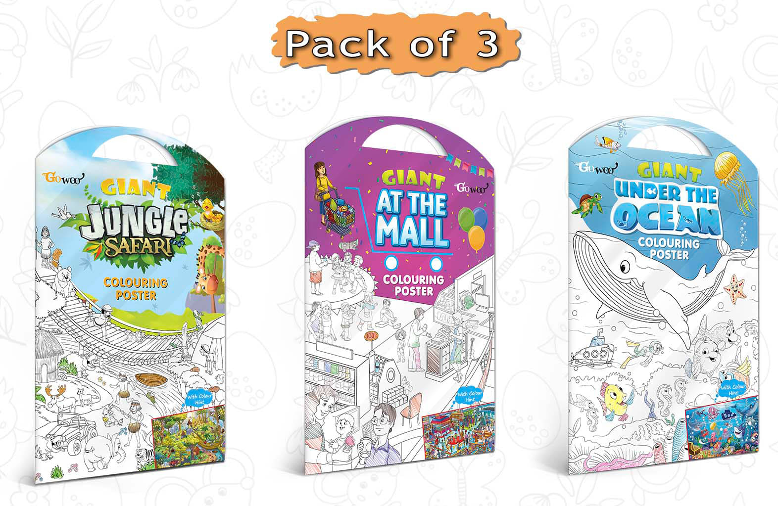 GIANT JUNGLE SAFARI COLOURING Charts, GIANT AT THE MALL COLOURING Charts and GIANT UNDER THE OCEAN COLOURING Charts | Gift Pack of 3 Charts I Best coloring Charts to gift GIANT JUNGLE SAFARI COLOURING Charts, GIANT AT THE MALL COLOURING Charts and GIANT UNDER THE OCEAN COLOURING Charts | Gift Pack of 3 Charts I Best coloring Charts to gift